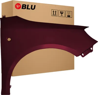 Immagine prodotto di BLU Parafango compatibile con Skoda Fabia II (5J) | Roomster LF3X Destra Rot RotBrunello | 2007-2015 | Anteriore | Verniciato | Pronto per il montaggio | Zincato