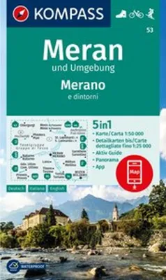Obrázek produktu pro KOMPASS Wanderkarte 53 Meran und Umgebung / Merano e dintorni 1:50 000