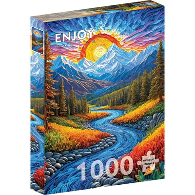Produktbild von ENJOY Puzzle Sonnenaufgang ü ber der Landschaft 1000 Teile