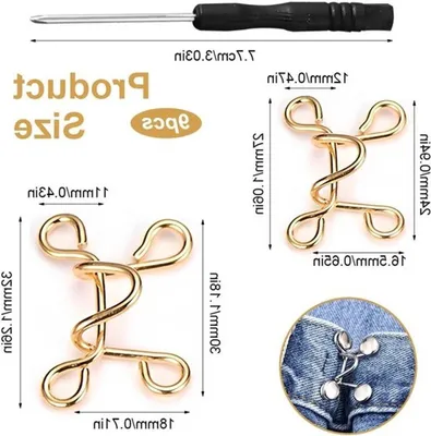 Set von 8 Taillegespen - Verstellbare Dickere Knöpfe, Hosenversteller und Extender für Kleider und Röcke