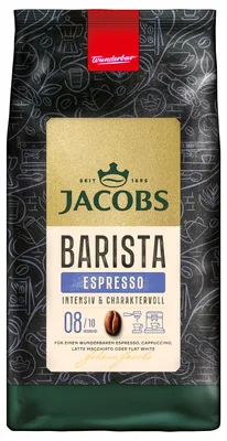 Produktbild von JACOBS Kaffeebohnen Barista Editions Espresso Espressobohnen 4x 1 kg Ganze Bohne