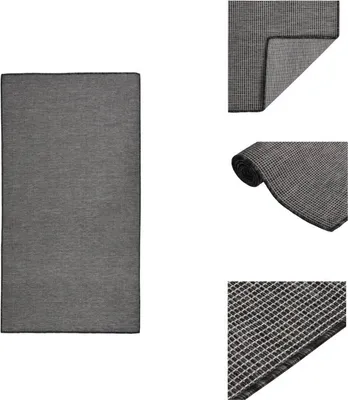 Zdjęcie produktu dla vidaXL Dywanik zewnętrzny o płaskim splocie 80x150 cm szary - Dywany