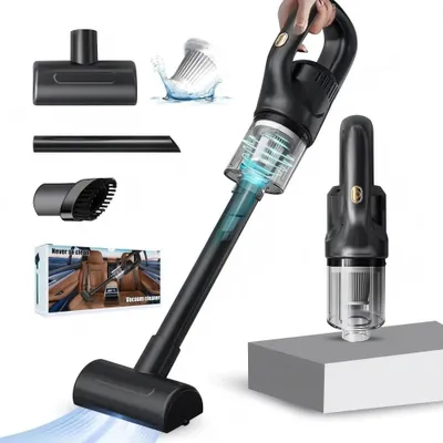 Produktbild von Handstaubsauger - Kabellos - Hohe Saugkraft - USB-Aufladung - 110 V - Für Zuhause und Draußen - Schwarz