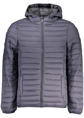 Image de Veste légère bleue pour homme, avec capuche et poches pour plus de confort