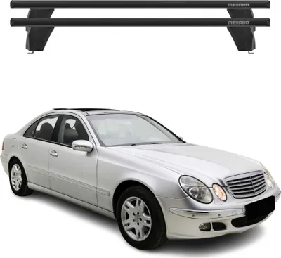 Image de Menabo Barres de toit Transversales pour Mercedes Classe E W211 2002-2009 Noir