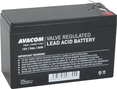 Zdjęcie produktu dla AVACOM PBAV-12V009-F2AH Akumulator UPS 12 V 9 Ah, kwasowo-ołowiowy (VRLA)