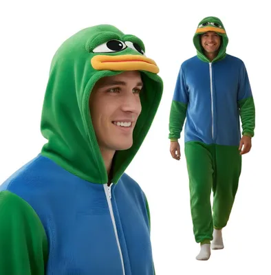 Produktbild von Onesie Kigurumi Pyjamas Pepe Frosch Verkleidung Kostüm M: 155 - 165cm