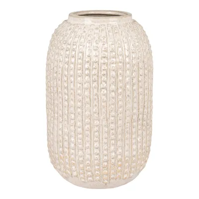 Produktbild von Beige Steingutvase Ø 16 x 25,5 cm