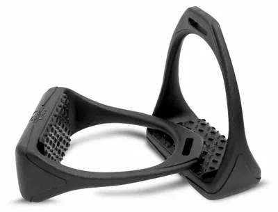 Produktbild von Kunststoffsteigbügel mit flexibler breiter Trittfläche AMKA schwarz/schwarz