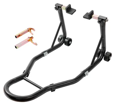 Image de Kit de béquilles de moto VEVOR Béquille de montage charge admissible 0,39 t, type U + type L, 225-350 mm / 230-330 mm arrière Béquille de montage moto Elévateur de montage Elévateur de montage, avec quatre galets de roulement Béquille de montage