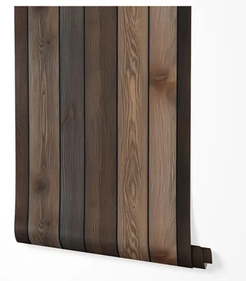 Produktbild von Vliestapete Premium Holzoptik Vertikale Wohnzimmer 4x2,5 Dunkelbraun-Braun