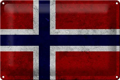 Produktbild von Blechschild Flagge Norwegen, 30 x 20 cm, Blechschilder Fahne Nationalität