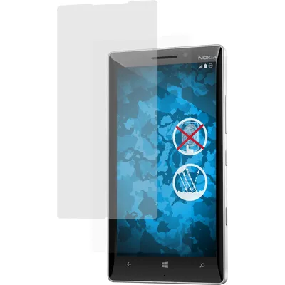 A screen protector is shown in front of a smartphone.