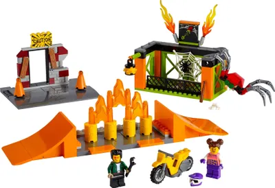 Image de LEGO 60293 City Stunt Park, set avec moto, cage d'araignée et minifigure