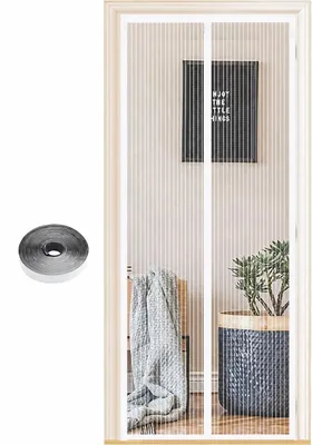 Obrázek produktu pro Síť proti hmyzu na dveře 100x230 magnetická závěs proti hmyzu bílá WENT