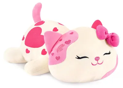 Image de Adorable peluche en forme de chat - Peluche et coussin doux pour adultes et enfants