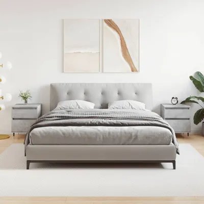 Obrázek produktu pro vidaXL Noční stolky 2 ks. Betonově šedé 40x35x50 cm odvozený dřevěný výrobek