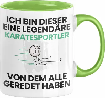 Produktbild von Karatesportler Geschenk Tasse Lustige Geschenkidee Geburtstag für Karatesportler Ich Bin Dieser Legendäre Karatesportler Von Dem Alle Geredet Haben Kaffee-Becher (Grün)