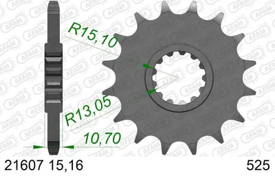 Produktbild von AFAM Kettenritzel 21607-16 Vorne für YAMAHA MOTORCYCLES XSR Stahl