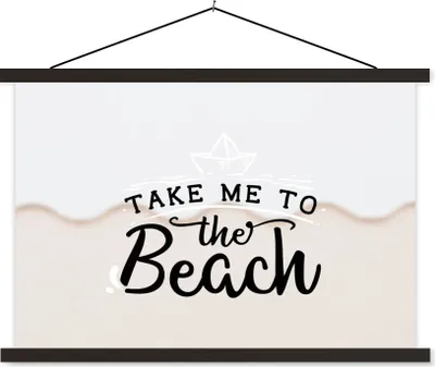 Produktbild von MuchoWow® Textilposter Sommer - Weiß - Rosa 90x60 cm mit schwarzem Rahmen - Aufhängungssatz