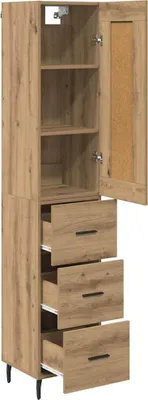 Immagine prodotto di vidaXL Credenza rovere artigianale 34,5 x 34 x 180 cm Materiale a base di legno
