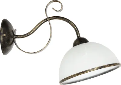 Obrázek produktu pro Nástěnná lampa Antica 1xE27 15W Luminex se skleněným stínidlem a starozlatou patinou