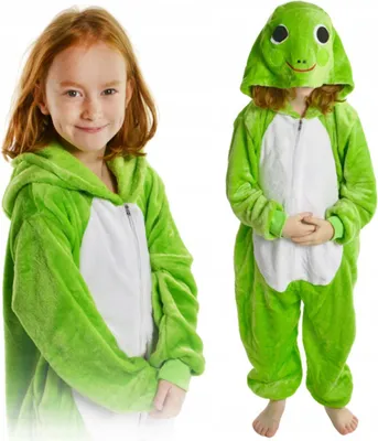 Obrázek produktu pro Dětské pyžamo, overal s motivem žáby, kigurumi, dětský převlek 122-128 Dětský overal 001pcN žába - 122-128