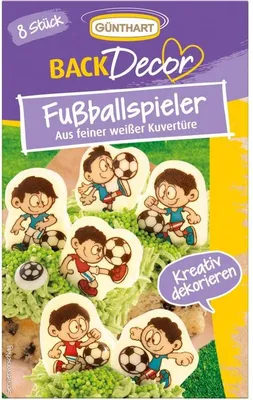 Image de BackDecor 8 footballeurs en chocolat blanc
