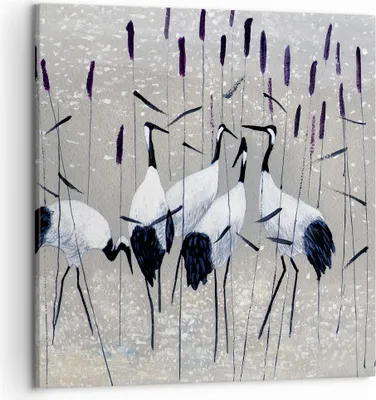 Produktbild von Bild auf Leinwand - Leinwandbild - Vogel Natur Wasser - 50x50cm - Wand Bild - Wanddeko - Wandbilder - Leinwanddruck - Bilder - Kunstdruck - Wanddekoration - Leinwand bilder - Wandkunst - AC50x50-3687