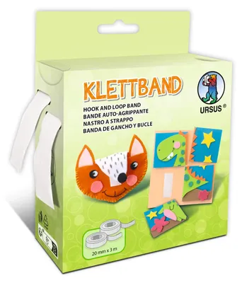 Klettband selbstklebend weiß 20 mm x 3 m Rolle