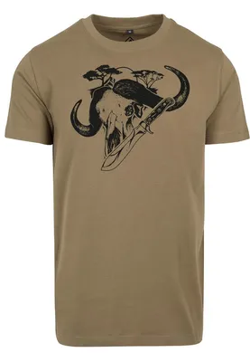 Produktbild von PUMA T-Shirt Motiv: Büffel und white hunter, Farbe: olive