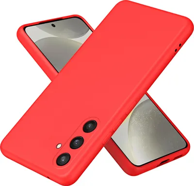 Image de Etui pour Samsung Galaxy S24+ Liquid Silicone Soft Protective Case Rouge