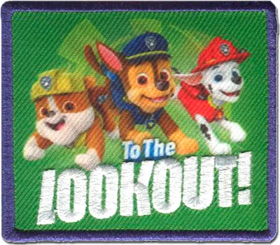 Obrázok produktu pre Paw Patrol © To The Lookout - nášivka, nažehľovacia nášivka, nášivka, nášivky, nažehľovačka, veľkosť: 6 x 7 cm