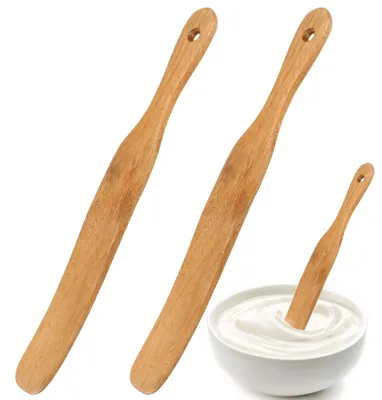2er-Set Holzspatel für Sauerteig, 33 cm, mit Aufhängeloch