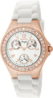 Obrázek produktu pro Invicta Angel 1646 Dámské Hodinky - Quartz Hnutí - Nerezová Ocel s Bílým Ciferníkem - 38 mm