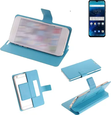 Produktbild von K-S-Trade Schutzhülle Handyhülle kompatibel mit Blackview A60 Flip cover Handy case Smartphone Klapphülle blau
