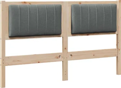 Obrázek produktu pro Čalouněné čelo postele s čelo Hnědá 135 cm Masivní borové dřevo