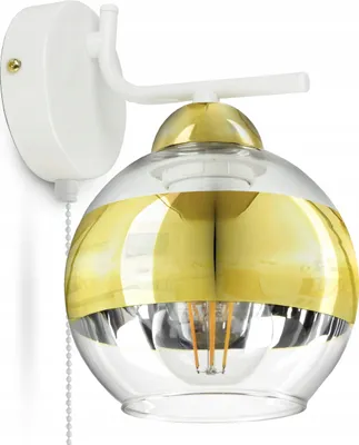 Produktbild von LUXOLAR - Wandlampe Weiß-Gold E27 60 W - Wandleuchte Innen für Wohnzimmer, Küchen - Wandbeleuchtung