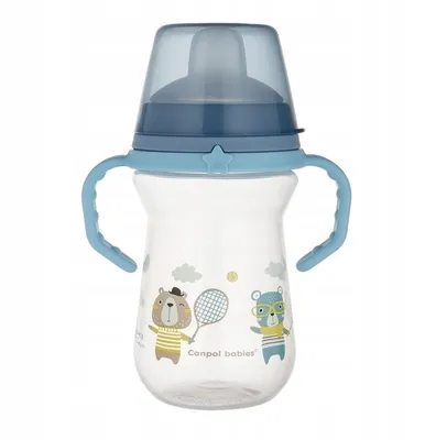 Produktbild von Canpolbabies Canpol babies gertuv su silikoniniu snapeliu FirstCup 250ml BONJOUR PARIS (56/613_blu)