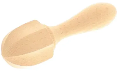 Holz-Zitronenpresse, rund, 15 cm, manuelle Saftpresse