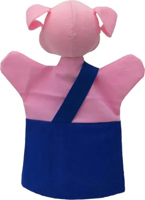 Produktbild von Schweinchen 26 cm blau, Handpuppe