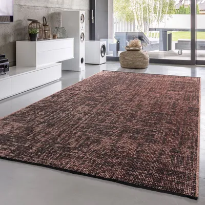 Produktbild von TT Home Wohnzimmer Teppich Esszimmer Boho Vintage Design Abstrakte Sisal Optik Mit Fransen Moderner Style Flachgewebe Größe 80x150 cm