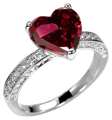 Produktbild von Herzförmiger Verlobungsring mit Zirkonia-Steinen – das perfekte Schmuckstück für Damen.