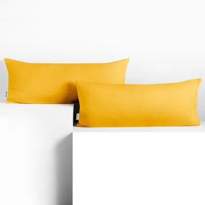 Produktbild von Seitenschläferkissenbezug 2er Set 40x145 cm Kissenbezug Kissenbezüge Baumwolle Seitenschläfer Stillkissen Orange