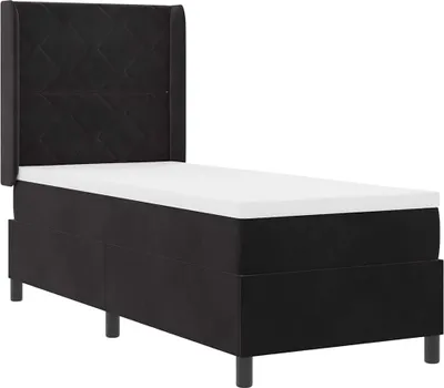 Immagine prodotto di vidaXL Letto a molle con strisce luminose a LED nero 80 x 200 cm in velluto