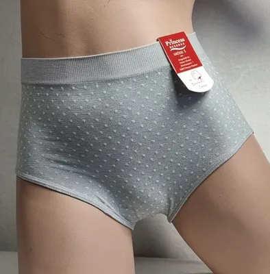 Produktbild von *Princess Dessous* Seamless Slip 3er Pack nahtlos super elastisch mit Pünktchen GR. XXL, Grau