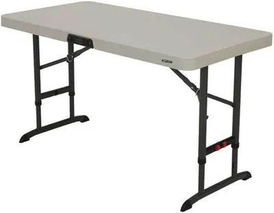 Productafbeelding van Famanu Opklapbare Rechthoekige Tafel - Verstelbare hoogte - 122 x 61 cm
