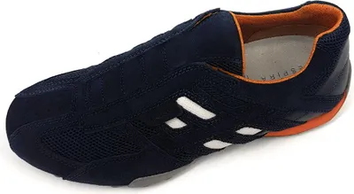 Imagen del producto de Zapatos deportivos Geox para hombre, modelo "Snake", tipo zapatilla-pantufa, color azul, para uso casual
