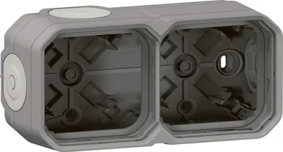 Produktbild von Legrand 069672L Plexo New 2-fach Gehäuse horizontal u.vertikal in der Grau