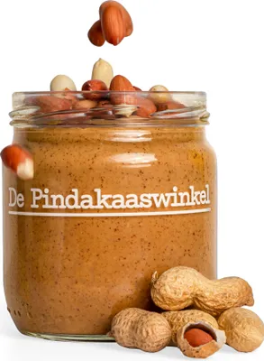 Produktbild von De Pindakaaswinkel Erdnussbutter / Naturell ohne Zucker / 2x 420g (840g) / VEGAN / peanut butter